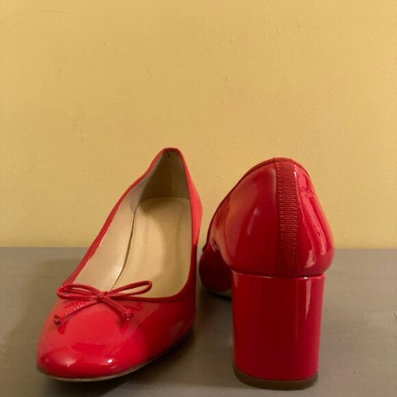 J Crew red patent ballet pumps, size 9.5 - Picture 2 of 4